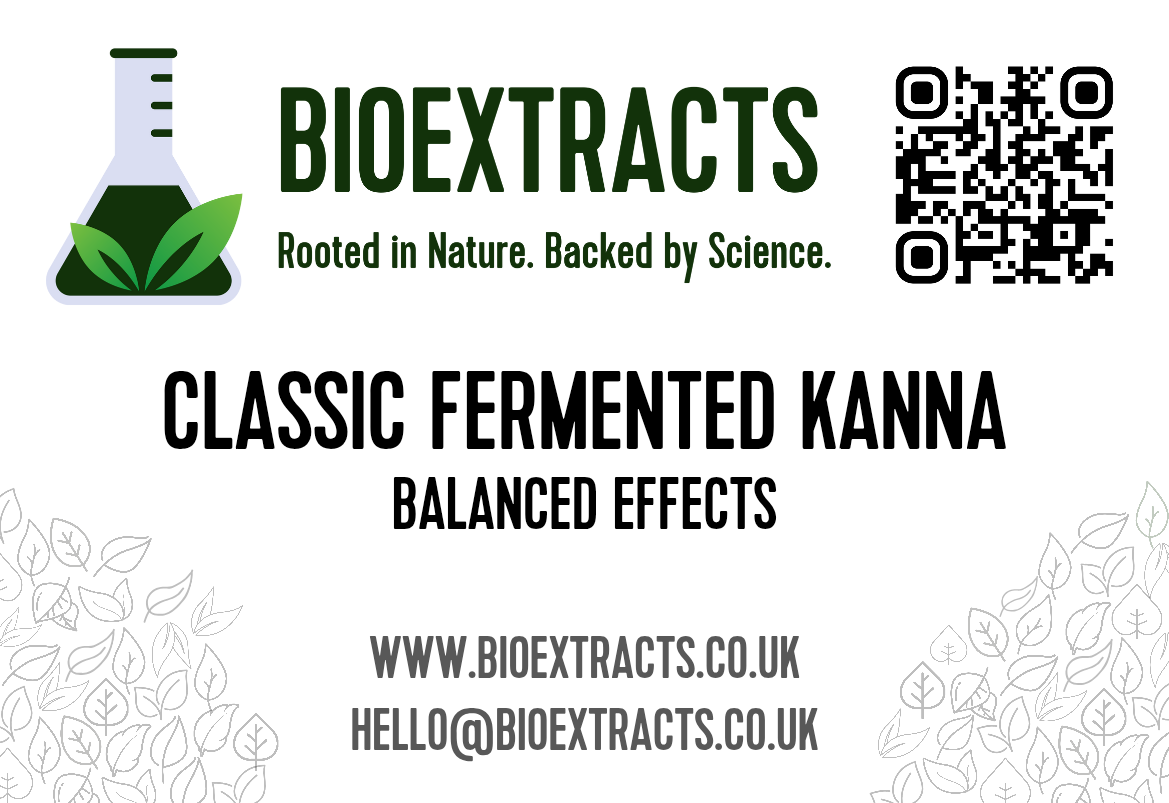 Bioextracts product card with text and logo on a white background