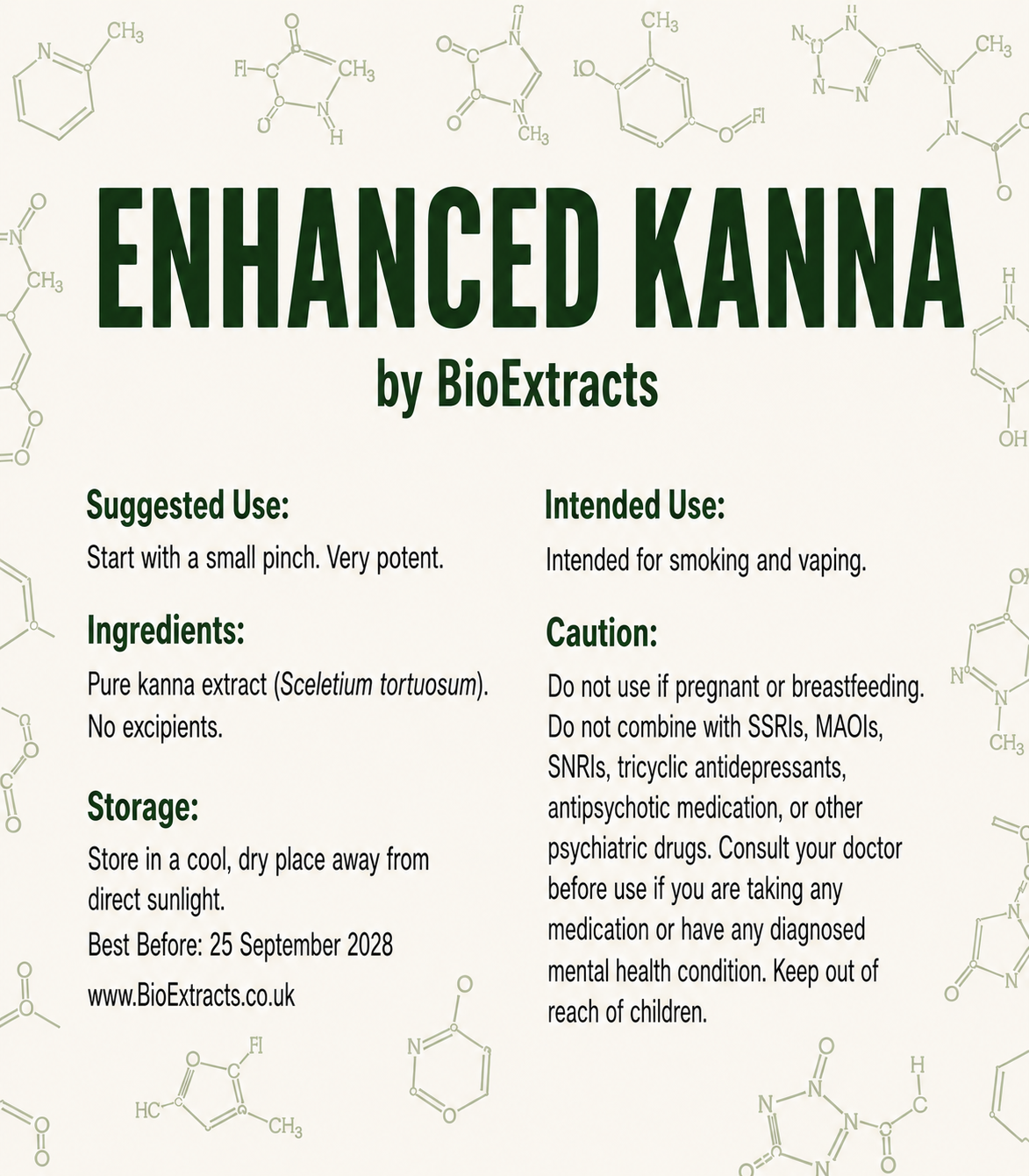 Enhanced kanna (Sceletium Tortuosum)