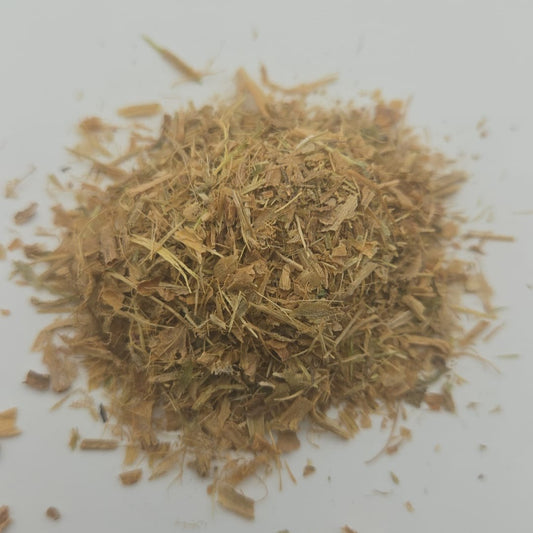 Dry herbs or spices on a white background